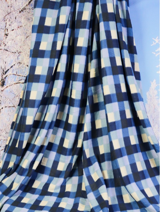 Double Sided Queen Size Plaid Flannel Blanket